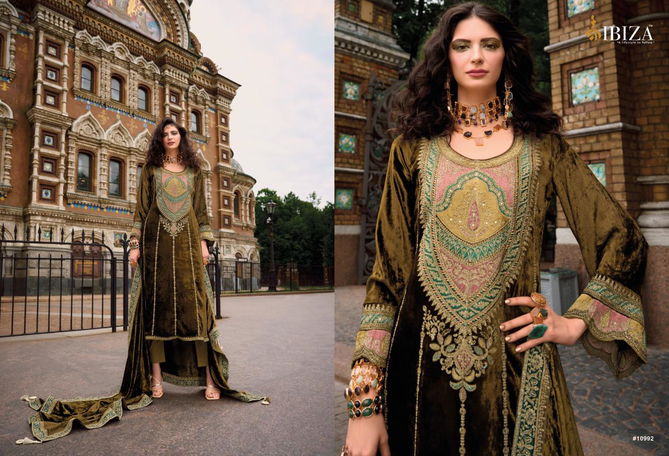 Arasik By Ibiza Embroidery Viscose Velvet Salwar Kameez Wholesale Price In Surat